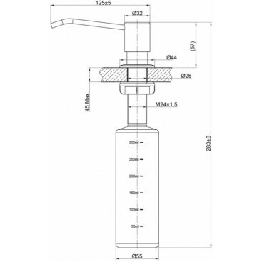 Дозатор мыла Lemark Expert LM8201PJS