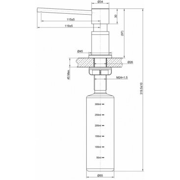 Дозатор мыла Lemark Expert LM8203SC