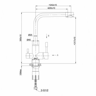 Смеситель для кухни Lemark Expert LM5061GMN