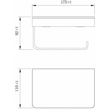 Держатель для бумаги Lemark Glass Line 9721028