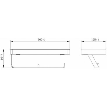 Держатель для бумаги Lemark Glass Line 9722042