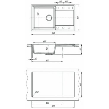 Мойка кухонная Lemark Imandra 840 9910031