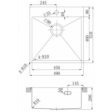 Мойка кухонная Lemark Janga 490 9938106