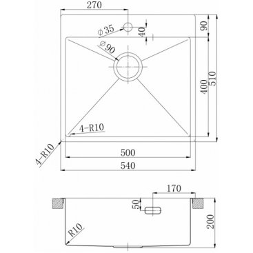 Мойка кухонная Lemark Janga 540 9937109