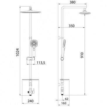 Душевая стойка Lemark LM8808C