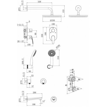 Душевая система Lemark Linara LM0422C