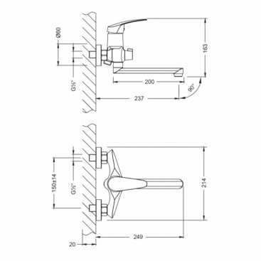 Смеситель для ванны Lemark Linara LM0417C