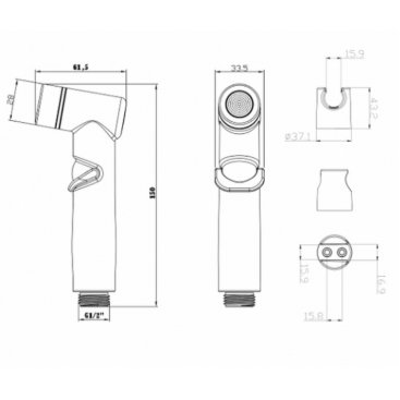 Гигиеническая лейка Lemark LM8088GM