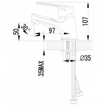 Смеситель для раковины Lemark Luna LM4156C