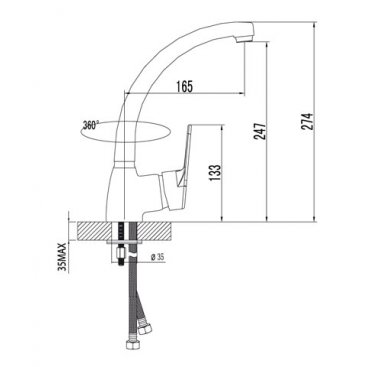 Смеситель для кухни Lemark Luna LM4105C