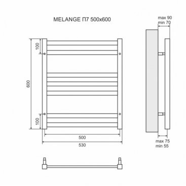 Полотенцесушитель водяной Lemark Melange LM49607W