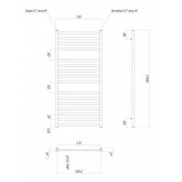 Полотенцесушитель водяной Lemark Melange 500x1100 белый