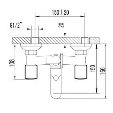 Смеситель для ванны Lemark Merkado LM2302C