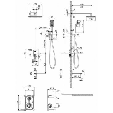 Душевая система Lemark Mista LM6422WG