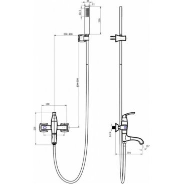 Смеситель для ванны Lemark Nubira LM6214ORB