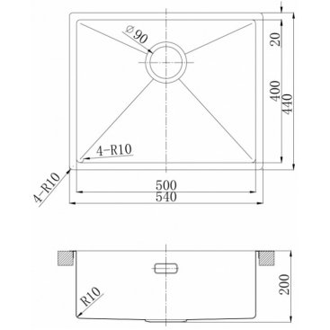 Мойка кухонная Lemark Olanga 540 9936127