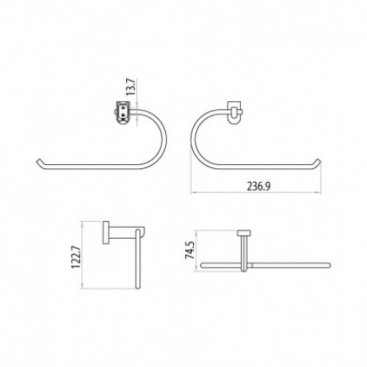 Полотенцедержатель Lemark Omega LM3135C