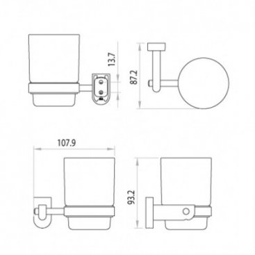 Стакан Lemark Omega LM3136C