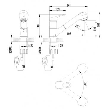 Смеситель для кухни Lemark Omega LM3150C