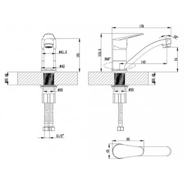 Смеситель для раковины Lemark Partner LM6507C