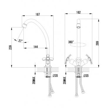 Смеситель для кухни Lemark Partner LM6544C