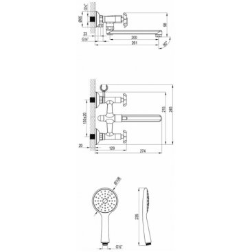 Смеситель для ванны Lemark Praktica LM7513C