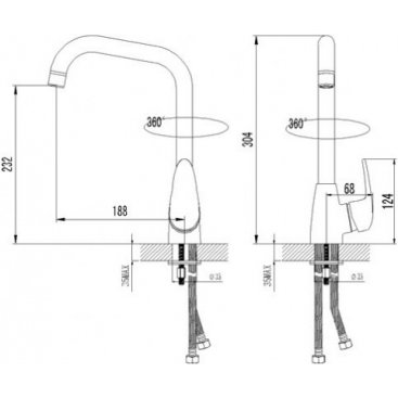 Смеситель для кухни Lemark Pramen LM3305LM302