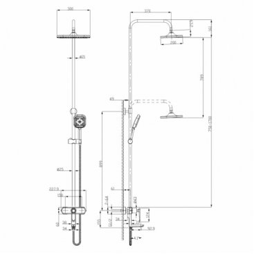 Душевая стойка Lemark Prizma LM3962C