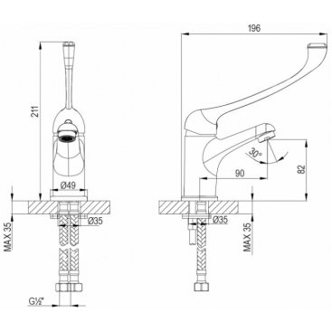 Смеситель для раковины Lemark Project LM4636C