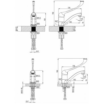 Смеситель для раковины Lemark Project LM4637C