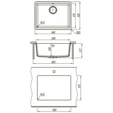 Мойка кухонная Lemark Sinara 540-U 9910074