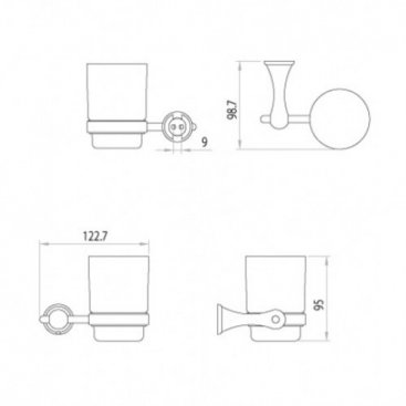 Стакан Lemark Standard LM2136C