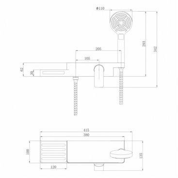 Смеситель для душа Lemark Unibox LM6903CW