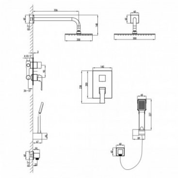 Душевая система Lemark Unit LM4529C