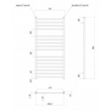 Полотенцесушитель Lemark Unit 500x1100