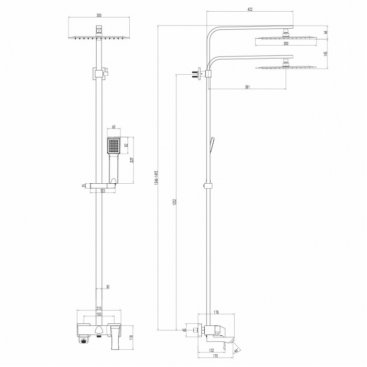 Душевая стойка Lemark Unit LM4562C