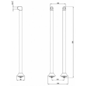 Комплект колонн Lemark Villa LM8565C