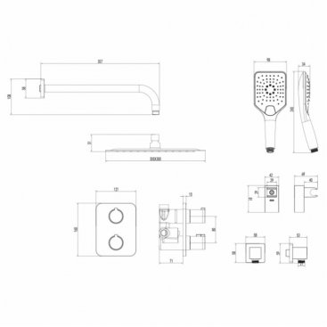 Душевая система Lemark Yeti LM7849C