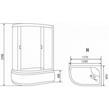 Душевая кабина Loranto Sunway CS-66120R F 120x80