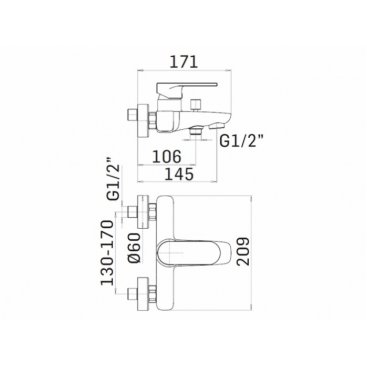 Смеситель для ванны Mamoli Sadler 1602PG29602K