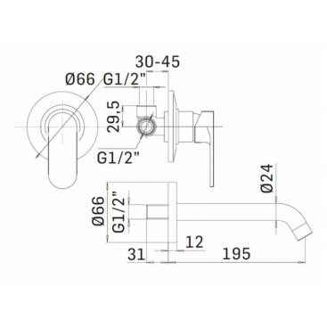 Смеситель для раковины Mamoli Sadler 460700006021