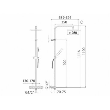 Душевая стойка Mamoli Shower Systems 383708420021