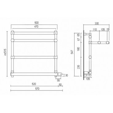 Полотенцесушитель Margaroli Sole 554