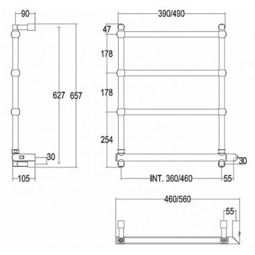 Полотенцесушитель Margaroli Sole 542 BOX TS