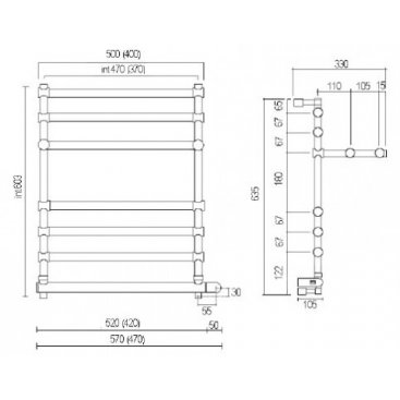 Полотенцесушитель Margaroli Sole 552