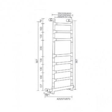 Полотенцесушитель Margaroli Sereno 584-8 BOX 325 мм