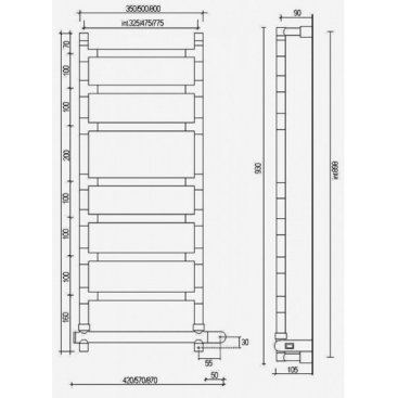 Полотенцесушитель Margaroli Sereno 584-8 BOX