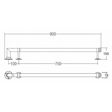 Полотенцесушитель Margaroli Arcobaleno 616-900 BOX NH