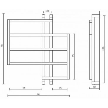 Полотенцесушитель Margaroli Quadri 720