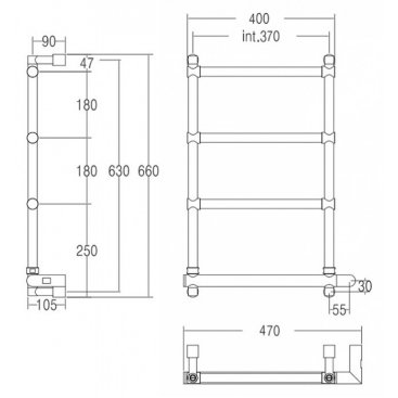 Полотенцесушитель Margaroli Sole 370-542 BOX